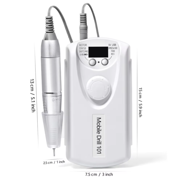 101 Portable Pedicure Manicure Kit Nail Polishing Machine Electric Nail Drill Machine - 图片 3